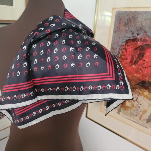 Vintage Authentic Christian Dior Monogramed Scarf Silk - Picture 4 of 4